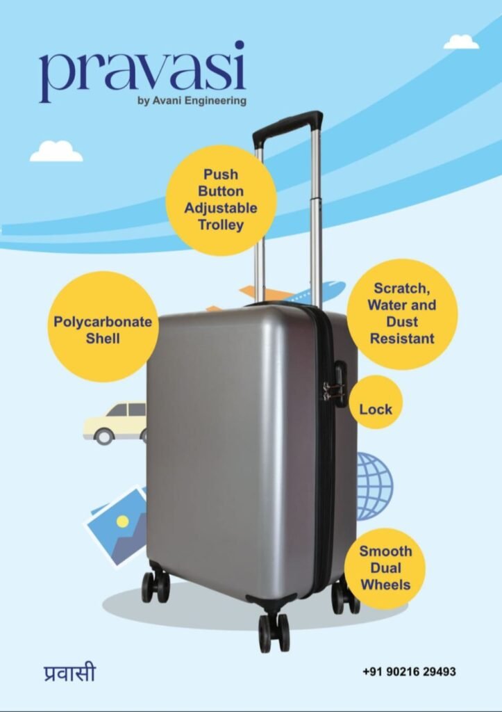 Pravasi Poly Carbonate Trolley Bag